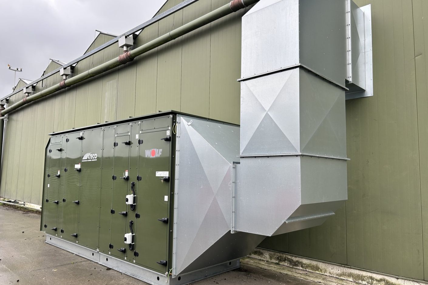 Luchtbehandeling kasinstallatie